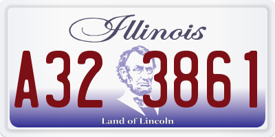 IL license plate A323861