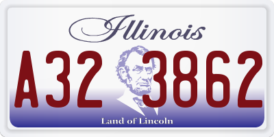 IL license plate A323862