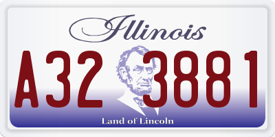 IL license plate A323881