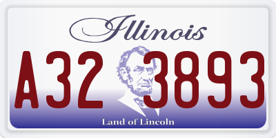 IL license plate A323893
