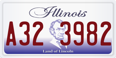 IL license plate A323982