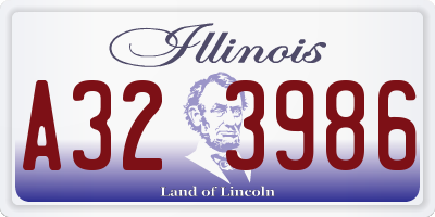 IL license plate A323986