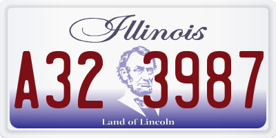 IL license plate A323987