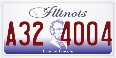 IL license plate A324004