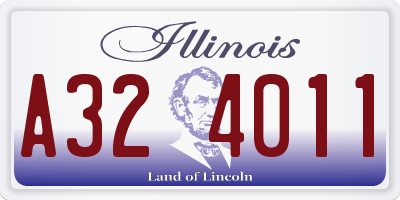 IL license plate A324011