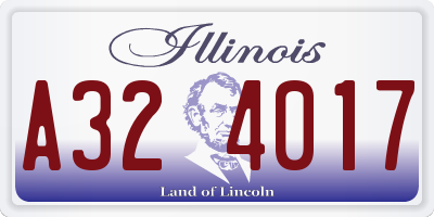 IL license plate A324017