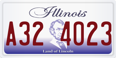 IL license plate A324023