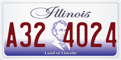 IL license plate A324024