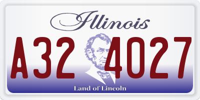 IL license plate A324027