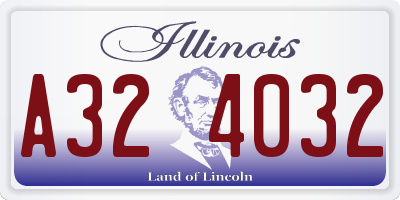 IL license plate A324032