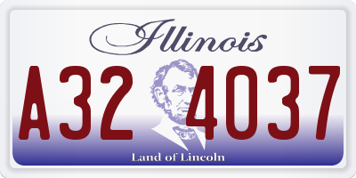 IL license plate A324037