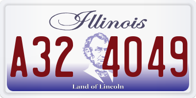 IL license plate A324049