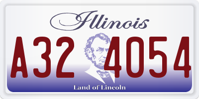 IL license plate A324054