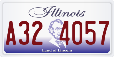 IL license plate A324057