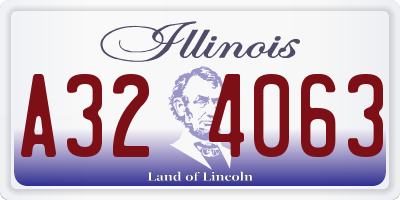 IL license plate A324063