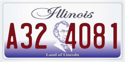 IL license plate A324081
