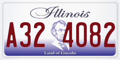 IL license plate A324082