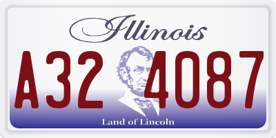 IL license plate A324087