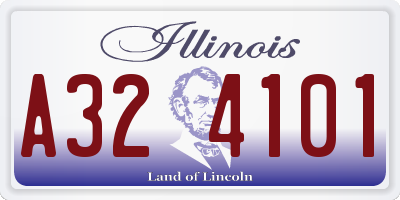 IL license plate A324101