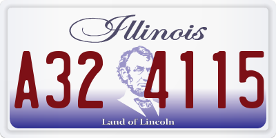 IL license plate A324115