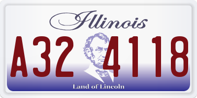 IL license plate A324118