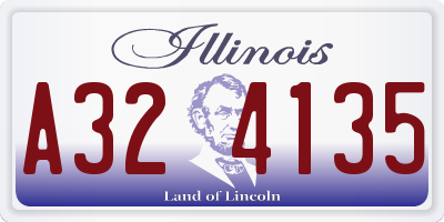 IL license plate A324135