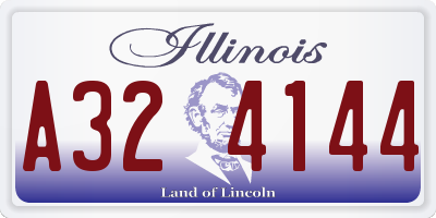 IL license plate A324144