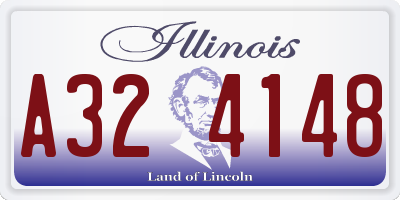 IL license plate A324148