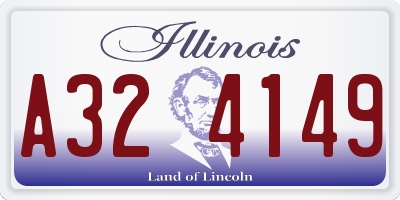 IL license plate A324149