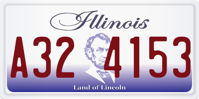 IL license plate A324153