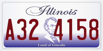 IL license plate A324158