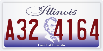 IL license plate A324164