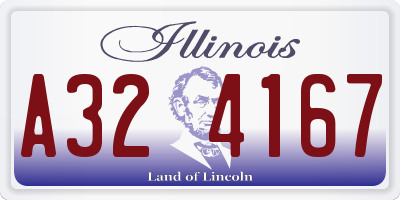 IL license plate A324167
