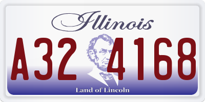 IL license plate A324168