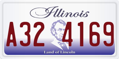 IL license plate A324169