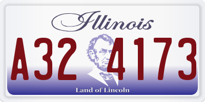 IL license plate A324173