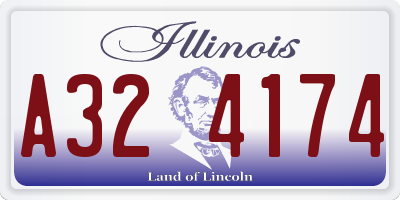 IL license plate A324174