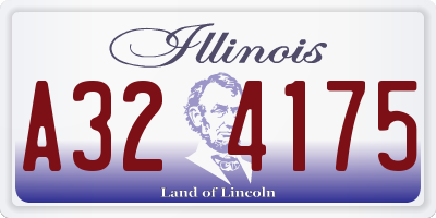 IL license plate A324175