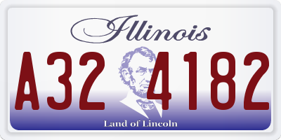 IL license plate A324182