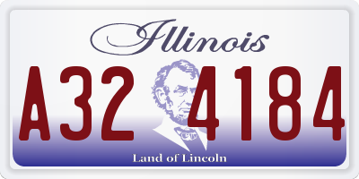 IL license plate A324184