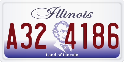 IL license plate A324186