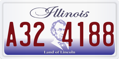 IL license plate A324188