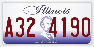 IL license plate A324190