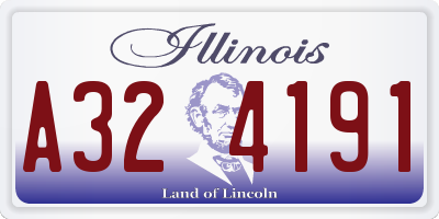 IL license plate A324191