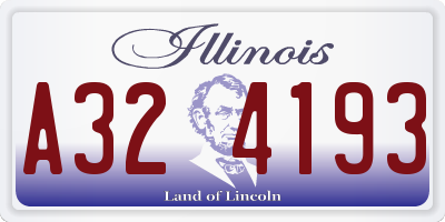 IL license plate A324193