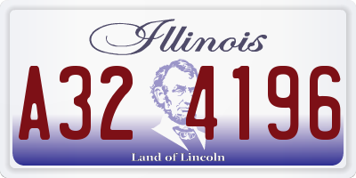 IL license plate A324196