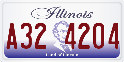 IL license plate A324204