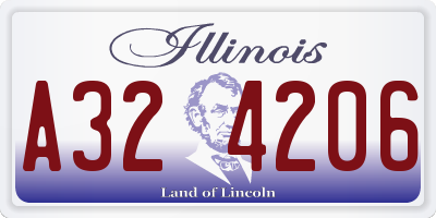 IL license plate A324206