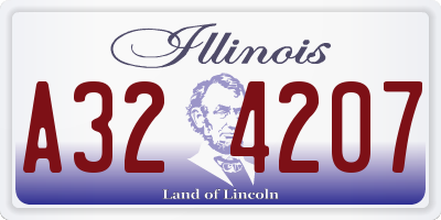 IL license plate A324207