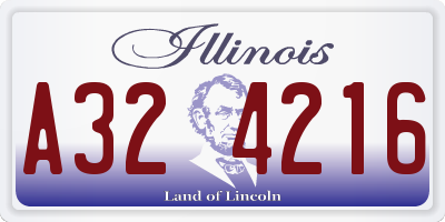 IL license plate A324216
